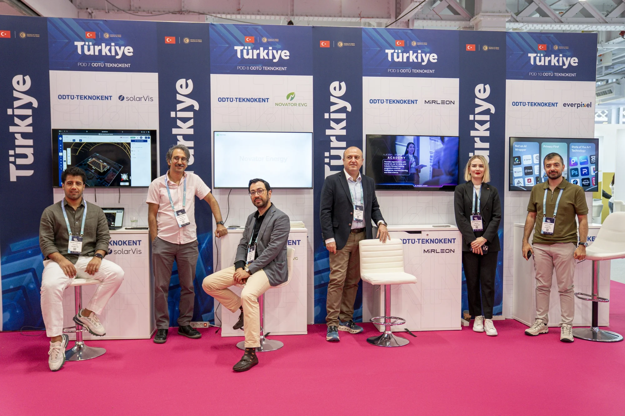 Türk teknoloji firmalarının stantları